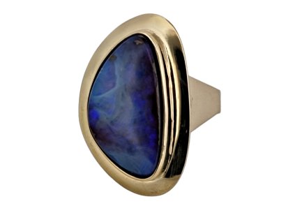 1. Starozitny opalovy zlaty prsten s opalem prsten s boulder opalem starozitne prsteny starozitne sperky antik sperky drahy opal opalove sperky s opaly Antik Kureš prsteny