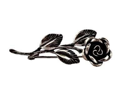 1. Starožitná stříbrná brož růže art deco růže stříbrná brož růžička květina starožitné šperky starožitný šperk starožitná brož Antik Kureš starožitnosti stříbro brož brože