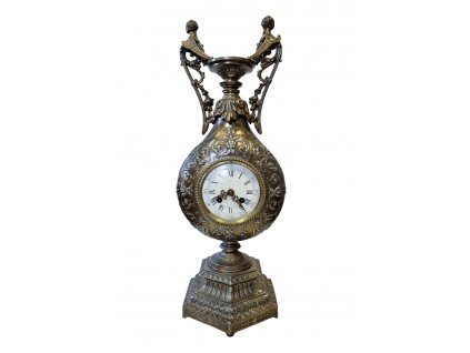 1. Starožitné empírové hodiny starožitné bronzové hodiny starožitné hodiny starožitnosti krbové hodiny stolní hodiny stříbřené hodiny Antik Kureš starožitnosti