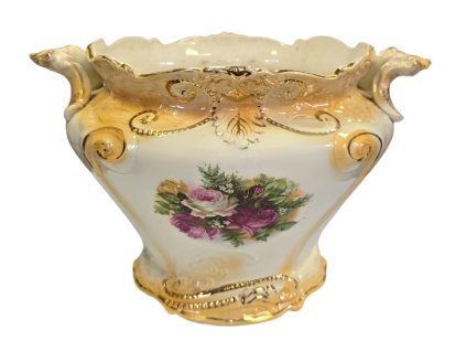 1. Starožitný porcelánový květináč starožitný květináč starožitná váza starožitné vázy starožitné květináče starožitný porcelán Antik Kureš starožitnosti secesní květináč