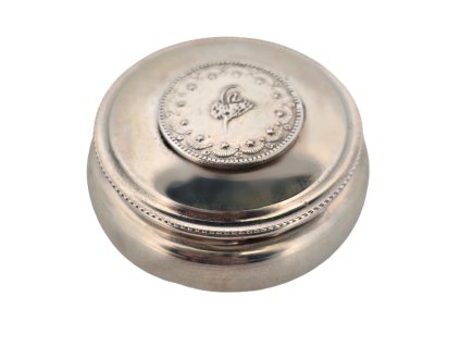 1. Starožitná lékovka stříbrná lékovka starožitná dóza dózička na léky art deco secese starožitné šperky Antik Kureš starožitnosti art deco šperky secesní lékovka stříbro