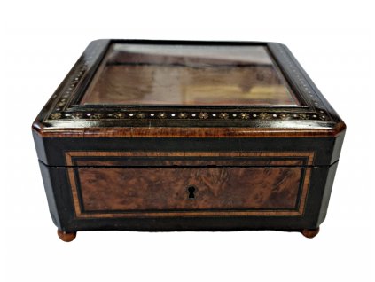 Starožitná šperkovnička fazetové sklo kořenice Antik Kureš starožitnosti I.