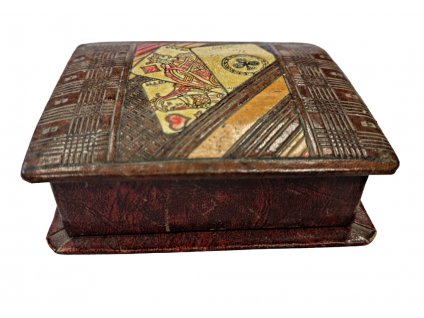 Stará krabička na hrací karty Antik Kureš starožitnosti I.
