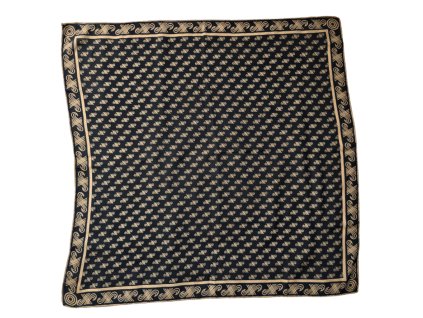 1. Starožitná móda retro móda starožitný šátek hedvábný šátek vintage starožitnosti starožitné šperky Antik Kureš Jaeger vzorovaný šátek starožitný hedvábný šátek