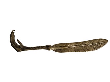 1. Starožitný otvírák na dopisy orlí pařát brko nůž na dopisy starožitný nůž ptačí pařát Antik Kureš starožitnosti starožitné kuriozity starožitné předměty starožitný bronz