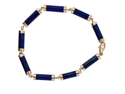 1. Zlatý náramek s lapis lazuli starožitné šperky starožitné náramky náramek s lapis lazuli šperk s lapis lazuli starožitný šperk zlatý náramek s lapis lazuli Antik Kureš