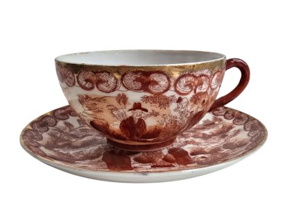 1 starozitny porcelanovy japonsky salek hrnek hrnicek starozitny porcelan japonsky porcelan malovany tenkostenny antik kures starozitnosti asijske umeni s prusvitkou samuraj