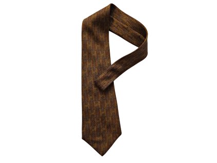 1 luxusni znackova retro vintage kravata hedvabna hedvabi hermes paris starozitna moda starozitnosti luxusni doplnky antik kures darek pro muze hneda kravaty znackove