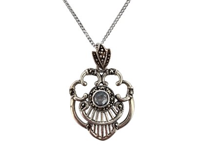 1. Starozitny nahrdelnik art deco nahrdelnik art deco privesek starozitny privesek prives starozitne privesky starozitne sperky antik sperky se spinelem spinel Antik Kureš
