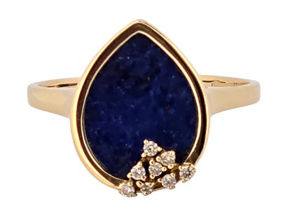 1. Starozitny zlaty prsten lapis lazuli diamanty diamantovy prsten starozitne prsteny starozitne sperky antik sperky prsteny Antik Kureš diamantove prsteny sperky diamant