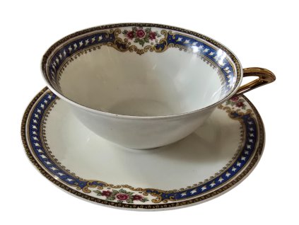 1 starozitny porcelanovy art deco salek hrnek hrnicek starozitny porcelan starozitnosti antik kures Antik Kureš Limoges France art deco porcelan starozitny starožitnosti