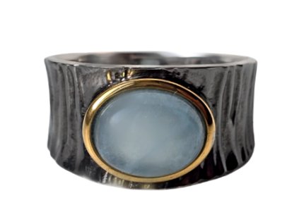 1. starožitný starozitny stříbrný prsten s akvamarínem akvamarín starožitné šperky starožitné prsteny antik kureš starozitne sperky starozitne prsteny prsten antik sperky