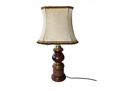 Dřevěná stolní lampa Antik Kureš starožitnosti I.
