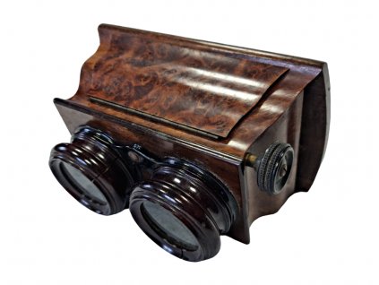 Stereoskop prohlížečka 3D pohlednice Brewster Antik Kureš starožitnosti I.