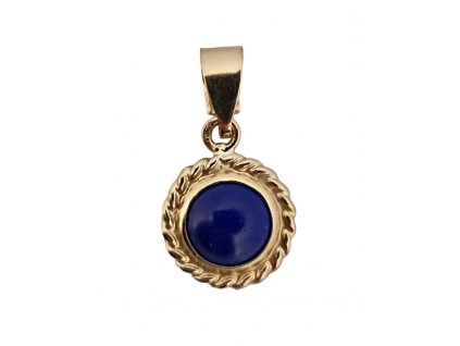 Zlatý přívěsek lapis lazuli Antik Kureš starožitné šperky I.