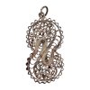 Ornamentový přívěsek filigránový Antik Kureš starožitné šperky II.