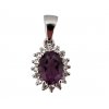 Ametystový set prsten přívěsek Antik Kureš starožitné šperky II.