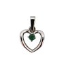 Smaragdové srdce bílé zlato srdíčko smaragd starožitné šperky Antik Kureš III.
