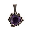 Bublinkový přívěsek s ametystem Antik Kureš starožitné šperky III.
