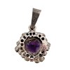 Bublinkový přívěsek s ametystem Antik Kureš starožitné šperky VII.