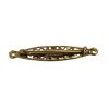 4. Podlouhlá mřížkovaná brož se zeleným kamenem starožitná brož starožitné šperky Antik Kureš antique brooche