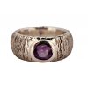 2. Luxusní stříbrný plastický prsten starožitný prsten s ametystem ametyst starožitné šperky Antik Kureš starožitnosti antique jewellery antiquities antique ring