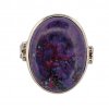 1. Stříbrný prsten s fialovým tyrkysem fialový tyrkys starožitný prsten starožitné šperky Antik Kureš starožitnosti antique jewellery antiquities