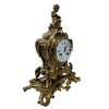 Bronzové hodiny na pevné konzolce se sochou rytce Antik Kureš starožitné hodiny III.