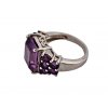 4. Starožitný dámský prsten stříbrný prsten prsten s ametystem starožitné prsteny ametyst prsten art deco prsten s drahokamy Antik Kureš starožitné šperky starožitnosti