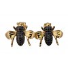 1. Stříbrné pozlacené náušnice včely včela včeličky včelička moucha hmyz starožitné náušnice starožitné šperky Antik Kureš starožitnosti onyx diamant zlaté náušnice starožitný