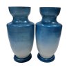 Párové modré vázy Antik Kureš starožitné sklo starožitnosti III.