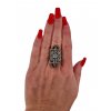 4. Stříbrný starožitný prsten art deco art deco šperky starožitné šperky starožitný šperk art deco spinel modrý kámen markazity Antik Kureš starožitnosti artdecové šperky