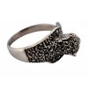 5. Stříbrný starožitný prsten divoká kočka šelma levhart gepard lev tygr starožitné prsteny starožitný prsten starožitné šperky art deco šperky artdekové šperky Antik Kureš