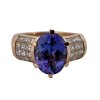 2. Zlatý tanzanitový prsten s diamanty diamantový prsten tanzanitový prsten starožitné prsteny starožitné šperky Antik Kureš tanzanit prsten s tanzanitem investiční šperky