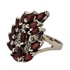 3. Starožitný stříbrný prsten s granáty granátový prsten starožitný prsten starožitné prsteny starožitné šperky art deco šperky art deco prsten Antik Kureš granátové šperky