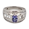 2. Stříbrný prsten s tanzanitem tanzanitový prsten prsten s tanzanity tanzanitové šperky starožitné prsteny starožitný prsten starožitné šperky Antik Kureš topaz tanzanit