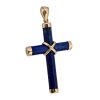 2. Zlatý přívěsek s lapis lazuli kříž křížek šperky s lapis lazuli starožitné šperky starožitný šperk starožitné přívěsky přívěs s lapis lazuli zlatý přívěsek Antik Kureš