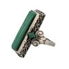 2. Starozitny stribrny art deco prsten s malachitem malachitovy prsten s malachity malachitove sperky starozitne prsteny starozitne sperky Antik Kureš antik sperky prsteny