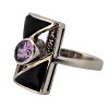 3. Starozitny stribrny art deco prsten s ametystem prsten s ametysty starozitne prsteny starozitne sperky Antik Kureš antik sperky prsteny sperky s onyxem ametystem prsteny