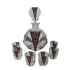 1. Starozitny likerovy set likerova souprava art deco karel palda starozitne art deco sklo skleneny set na liker starozitnosti starozine sklo lahev karafa na liker Antik Kureš
