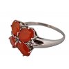 Stříbrný prsten ohnivý opál Antik Kureš starožitné šperky III.