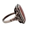 Stříbrný prsten s žíhaným achátem Antik Kureš starožitné šperky IV.