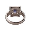 Stříbrný prsten s kamenem barvy tanzanitu Antik Kureš starožitné šperky IV.