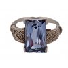 Starožitný prsten syntetický safír Antik Kureš starožitné šperky V.