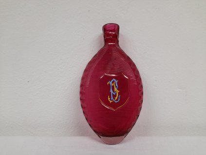 Skleněná lahvička na kořalku, 19.století