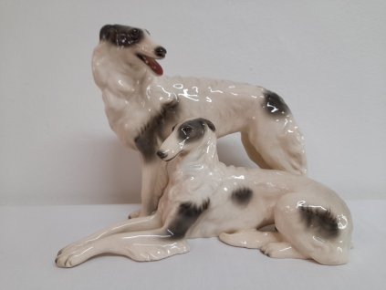 Goldscheider Wien, keramické sousoší chrtů