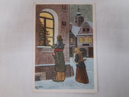 Josef Lada vánoční pohlednice