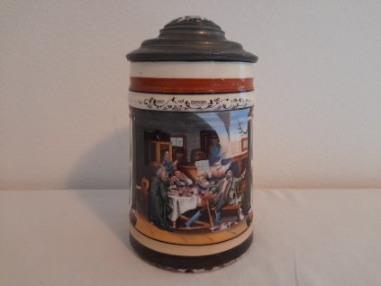 Porcelánový korbel z roku 1860