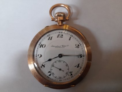 IWC Schaffhausen celozlaté pánské kapesní hodinky z roku 1907