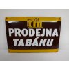 Reklamní smaltovaná cedule, prodej tabáku